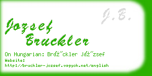 jozsef bruckler business card